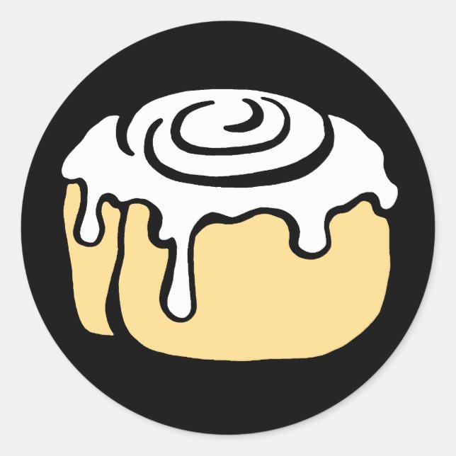 Cinnamon Roll Honey Bun Niedlicher Cartoon Design  Runder Aufkleber (Vorderseite)