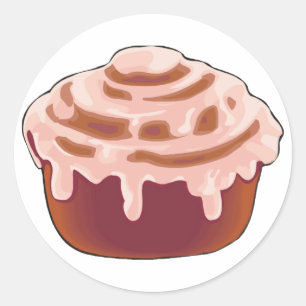 Cinnamon Roll Runder Aufkleber
