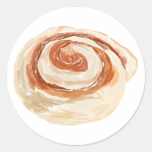 Cinnamon Roll Runder Aufkleber