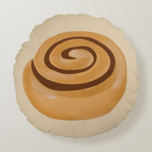 Cinnamon Roll Rundes Kissen