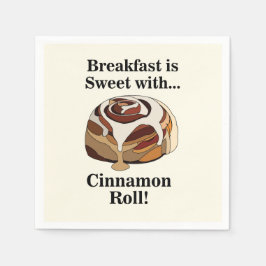 Cinnamon Roll Sweet Bun Party Serviette
