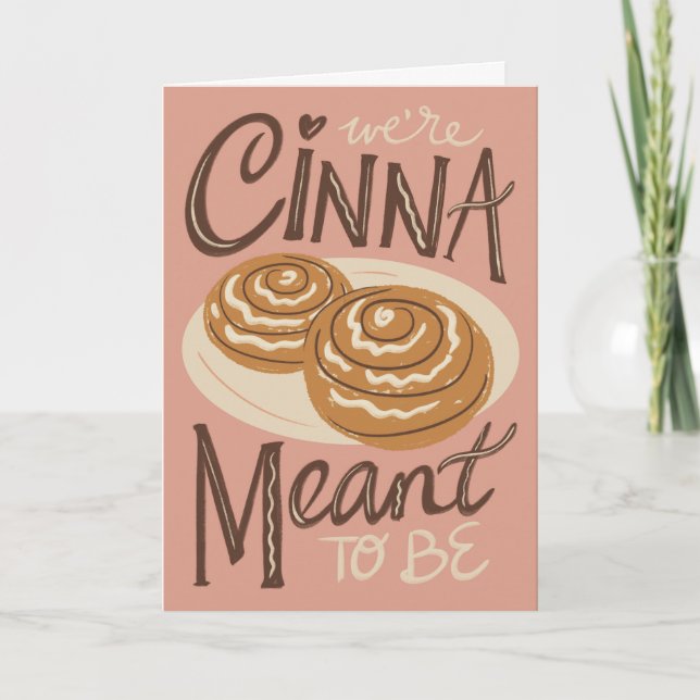 Cinnamon Roll Valentine's Day Card Karte (Vorderseite)