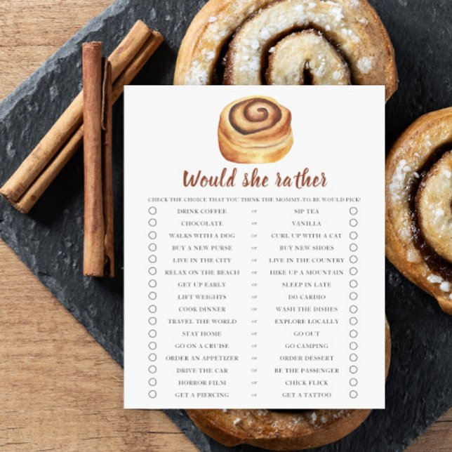 Cinnamon Rolle Babydusche Möchten Sie lieber (Von Creator hochgeladen)