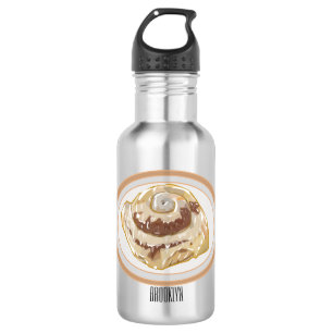 Cinnamon Rolle Cartoon Illustration Edelstahlflasche