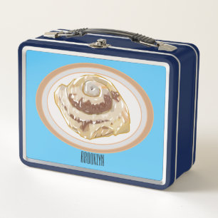 Cinnamon Rolle Cartoon Illustration Metall Brotdose