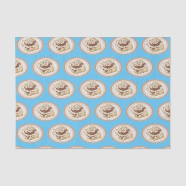 Cinnamon Rolle Cartoon Illustration Seidenpapier (Vorderseite)