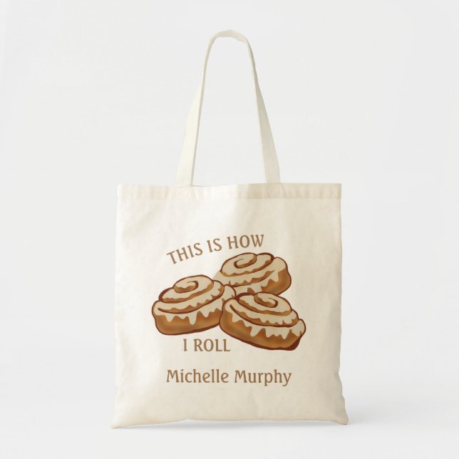 Cinnamon Rolle Tote Tasche, Zimtgebläse Tragetasche (Vorne)