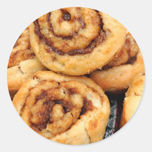 Cinnamon Rolls Runder Aufkleber (Vorderseite)