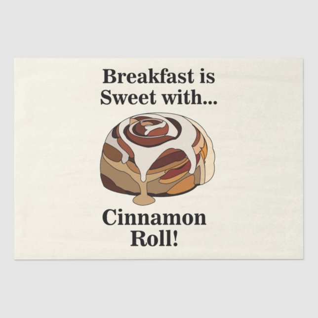 Cinnamon Rolls Sweet Bun Pastry Seidenpapier (Vorderseite)