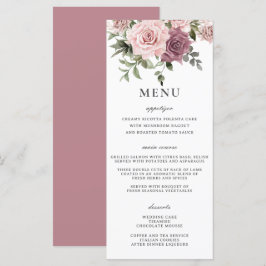 Cinnamon Rose Blush Blumengrün Hochzeitsmenü Programm
