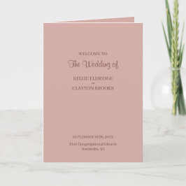 Cinnamon Rose Moderne Minimalistische Hochzeit Programm