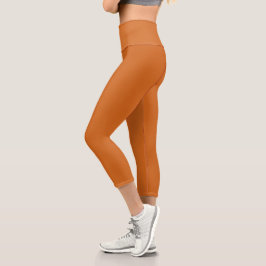 Cinnamon Solid Color | Classic | elegant Capri Leggings