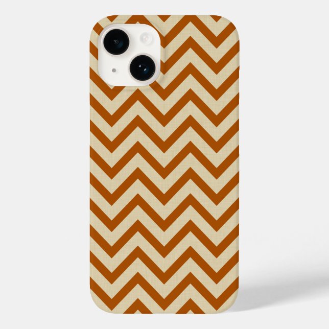 Cinnamon Spice Moods Chevrons Case-Mate iPhone 14 Hülle (Rückseite)