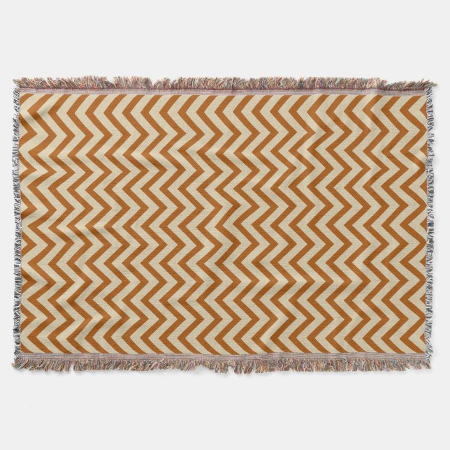 Cinnamon Spice Moods Chevrons Decke (Vorderseite)