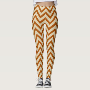 Cinnamon Spice Moods Chevrons Leggings