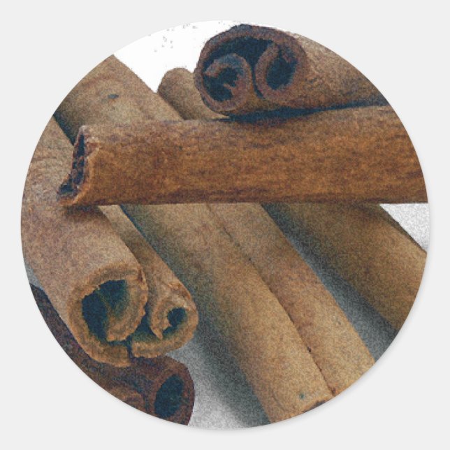 Cinnamon Sticks Runder Aufkleber (Vorderseite)