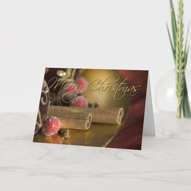 Cinnamon - Weihnachtsgrußkarte Feiertagskarte (Vorderseite)