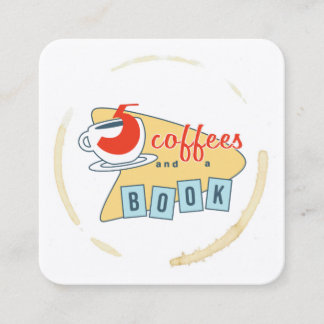 Cinq cartes invitations de café
