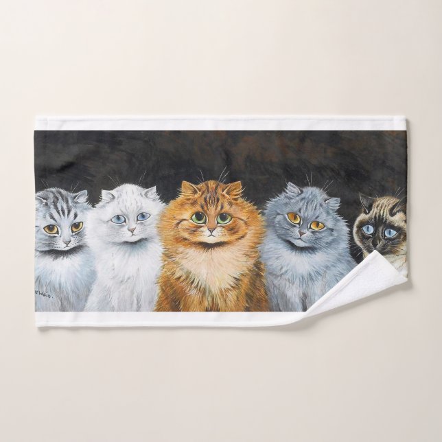 Cinq chats, Louis Wain (Serviette à main)