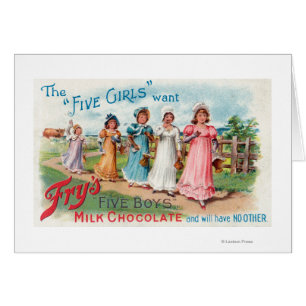 Cinq filles veulent du chocolat au lait pour les c