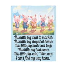 Cinq petits cochons - Couverture en polaire de rim