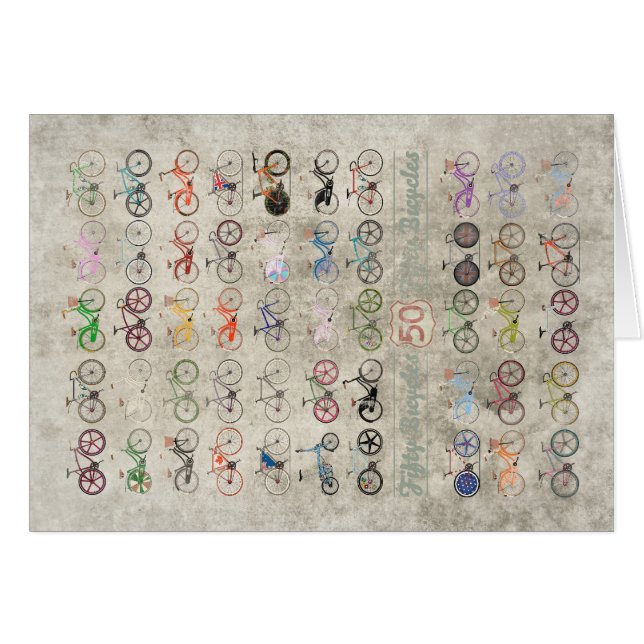 Cinquante bicyclettes (Devant horizontal)