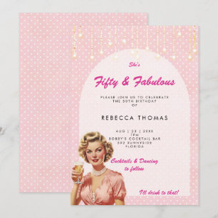 cinquante et fabuleuse invitation d'anniversaire r
