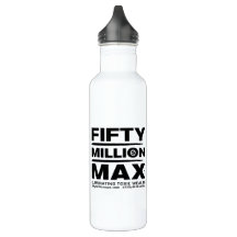 Cinquante Millions Max™ Logo noir Bouteille d'eau 