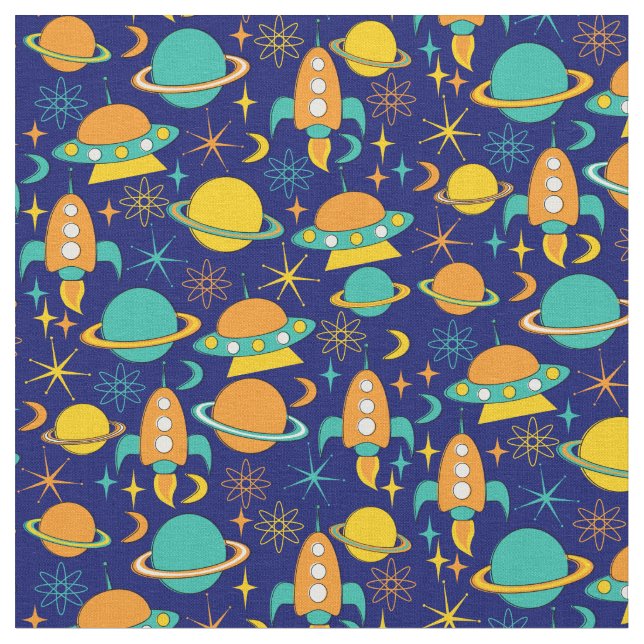 Cinquante nifty - âge de l'espace tissu foncé (Fermer)