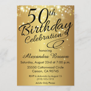 Cinquantième invitations d'anniversaire d'or