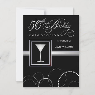 cinquantième Invitations de fête d'anniversaire -
