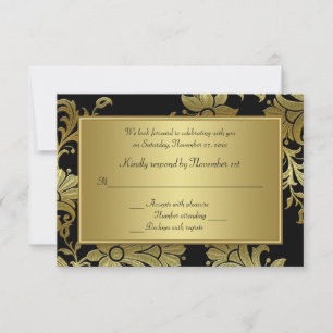 cinquantième Noir d'anniversaire et carte florale