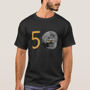 Cinquantième T-shirt d'anniversaire d'Apollo 11