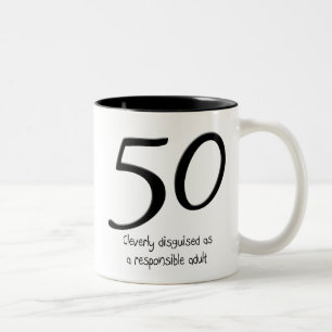 cinquantième Tasse de déguisement d'anniversaire