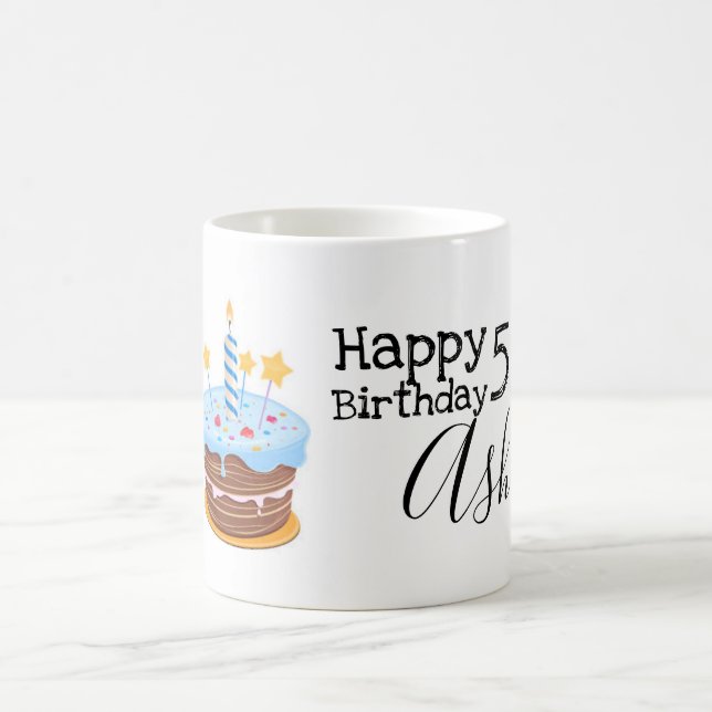 Cinquantième tasse personnalisée d'anniversaire (Centre)