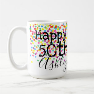 Cinquantième tasse personnalisée d'anniversaire