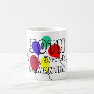cinquantième Tasses personnalisées par ballons