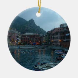 Cinque Terre an der Dämmerung Keramikornament