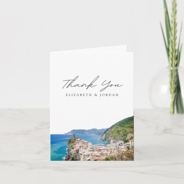 Cinque Terre Italie Carte de remerciements vide (Devant)