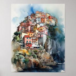 Cinque Terre Italie Paysage Art Imprimer Poster