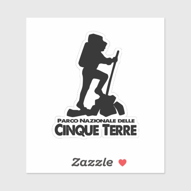 Cinque Terre - Italie - Sticker Randonnée (Feuille)
