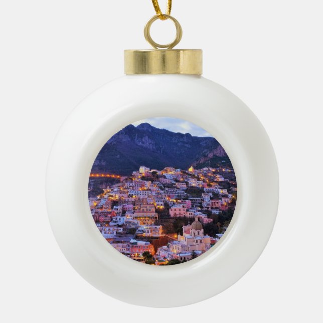 Cinque Terre, Italien Keramik Kugel-Ornament (Vorderseite)