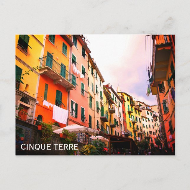 Cinque Terre Italien Riomaggiore Foto Postkarte (Vorderseite)