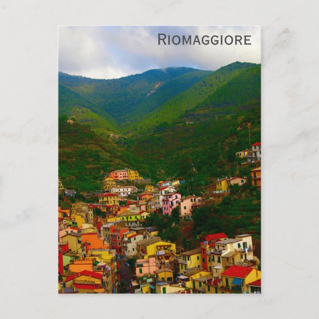 Cinque Terre Italien Riomaggiore Foto Postkarte (Vorderseite)
