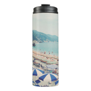 Cinque Terre Italien Spaß-Strand-landschaftliches Thermosbecher