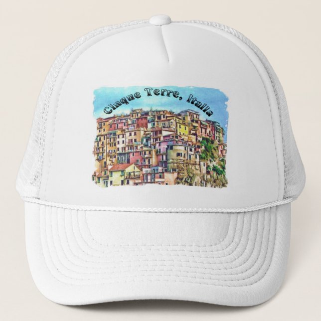 Cinque Terre, Italien Truckerkappe (Vorderseite)