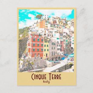Cinque Terre, Italien Vintage Postkarte
