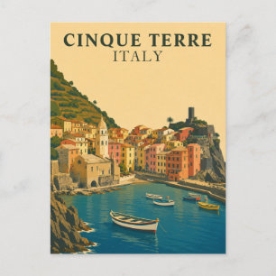 Cinque Terre Italien Vintage Reise Italienische Ri Postkarte