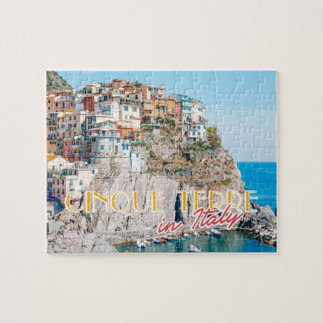 Cinque Terre Italy Summer Travel Postcard (Horizontal)