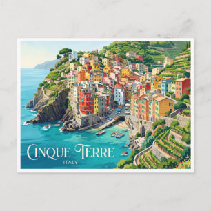 Cinque Terre Küstenorte Riomaggiore Italien Postkarte
